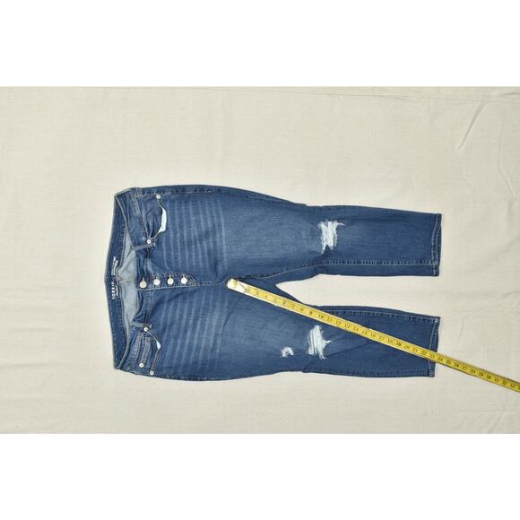 Torrid Women's Plus Size 20S Ripped Distressed Skinny Ankle Jeans Blue Denim - Picture 2 of 8